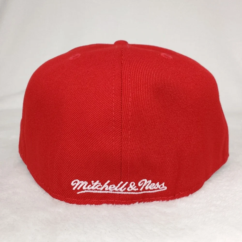 Houston Astros Mitchell & Ness MLB Fitted 7 3/4‎ Liberty Fit Hat Cap Red NWT